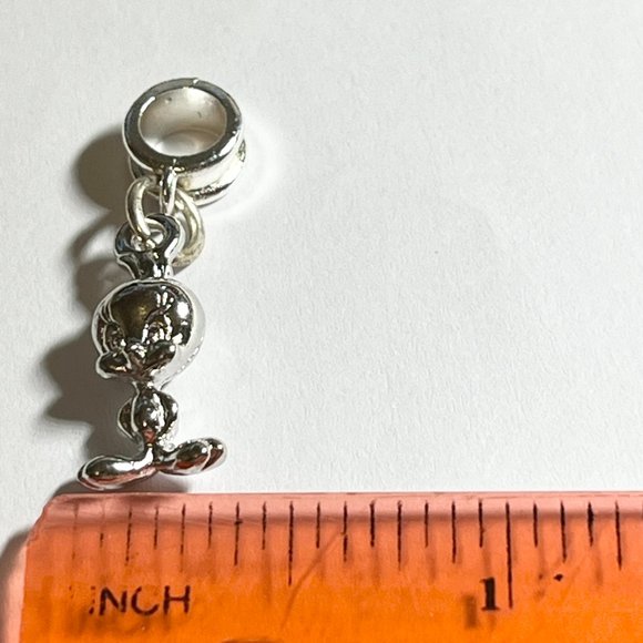 Vintage Tweety Bird Charm European Slider Bead for Bracelet Necklace Silver tone - Picture 8 of 8